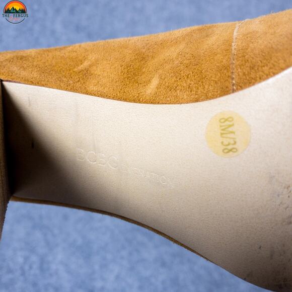 BCBGeneration Clarice Pump Block Heels Yellow Leather Women's Size 8 M - Picture 10 of 10